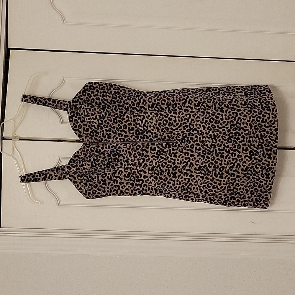 Wild Fable leopard prind corduroy dress